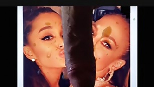 Ariana Grande & Jennifer Lopez cum tribute facial