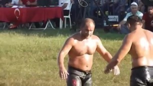 Turkish Oil Wrestling Rough Bout