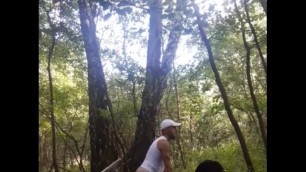 Sport Guy Self-fucking in the Forest