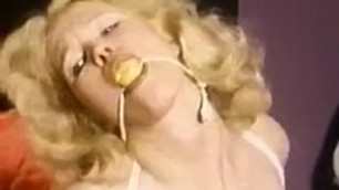 Vintage 70's Blonde Stripped from Wedding Dress to Panties & Hogtied