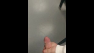 18 Year old Busts a Fat Nut on Public Bathroom Floor