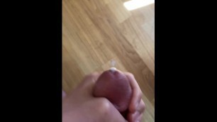 Large Penis Cumming Audibly on the Floor