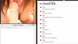 20 Year old Omegle Whore Shows off her Blowjob Skills