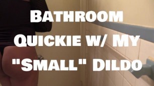 Bathroom Quickie W/ my "small" Dildo