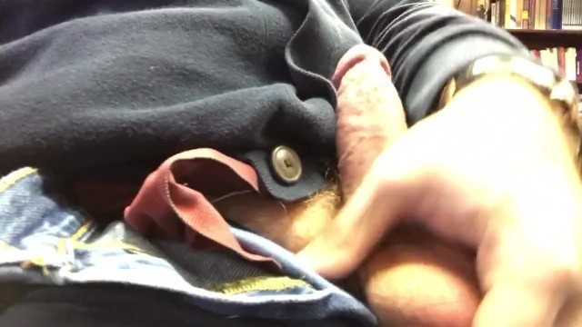 Edging my Thick Cock while at Work - Risky Public Masturbation