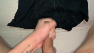 Cute Twink Edges his Big Cock till he Cums a Massive Load