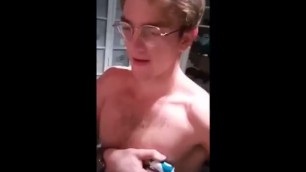 Little Crazy French Guy Staple his Nipple