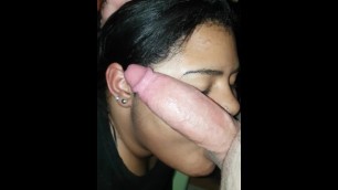 18 Year old Latina Deepthroathing and Balls Licking