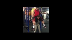 Strong Girl Squats Guy on Shoulders (78kg)