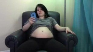 Chubby Girl Vore Talks about her Belly
