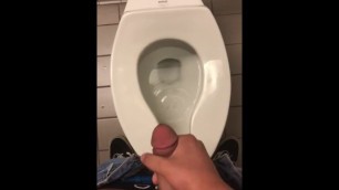 Teen Jerking off in School Bathroom
