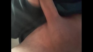 Teen Jerks his Big Cock for you (dick/balls/cum in your Face POV)