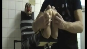 Tough Woman Gets Strapped Down, Gagged and Tickled