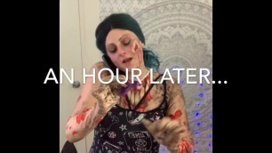 Zombie Babe Unboxes a Sex Work Giveaway Package and Shows off Goth Clothing