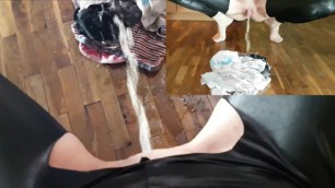 Hot Mom Laura Piss on Pile of Panties (multicam) - a Lot of Piss on Floor