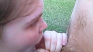 Getting Cuaght Sucking Dick outside Big Cumshot Finish to the Face