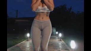 Hot Babe In Yoga Pants Masturbates Outdoors &vert; More at 24cams&period;net