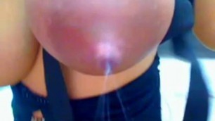 Lactating tits milk busty milking webcam