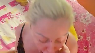 POV ukranian whore cum in mouth